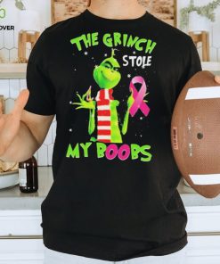 The Grinch Stole My Boobs Breast Cancer Awareness Christmas Unisex T Shirt