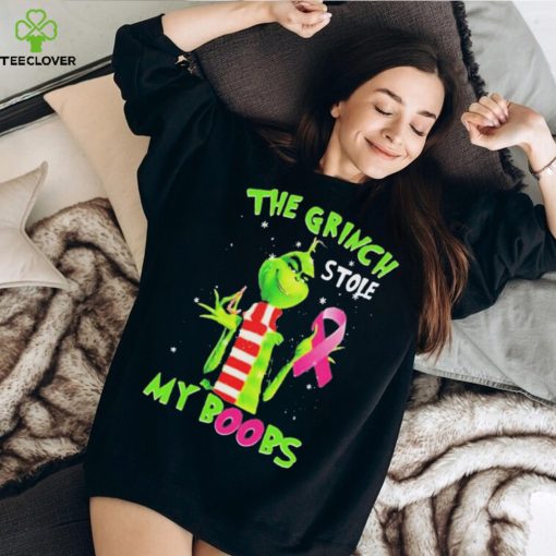 The Grinch Stole My Boobs Breast Cancer Awareness Christmas Unisex T Shirt