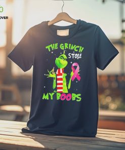 The Grinch Stole My Boobs Breast Cancer Awareness Christmas Unisex T Shirt