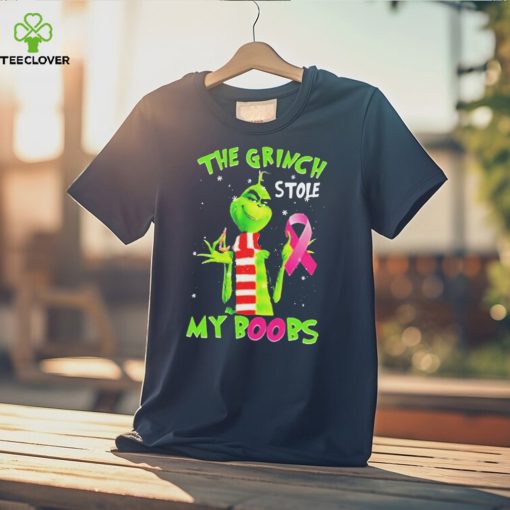 The Grinch Stole My Boobs Breast Cancer Awareness Christmas Unisex T Shirt