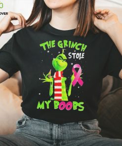 The Grinch Stole My Boobs Breast Cancer Awareness Christmas Unisex T Shirt