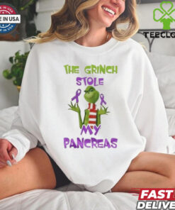 The Grinch Stole My Pancreas Cancer Awareness Christmas Shirt
