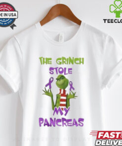 The Grinch Stole My Pancreas Cancer Awareness Christmas Shirt