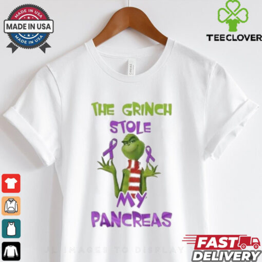 The Grinch Stole My Pancreas Cancer Awareness Christmas Shirt