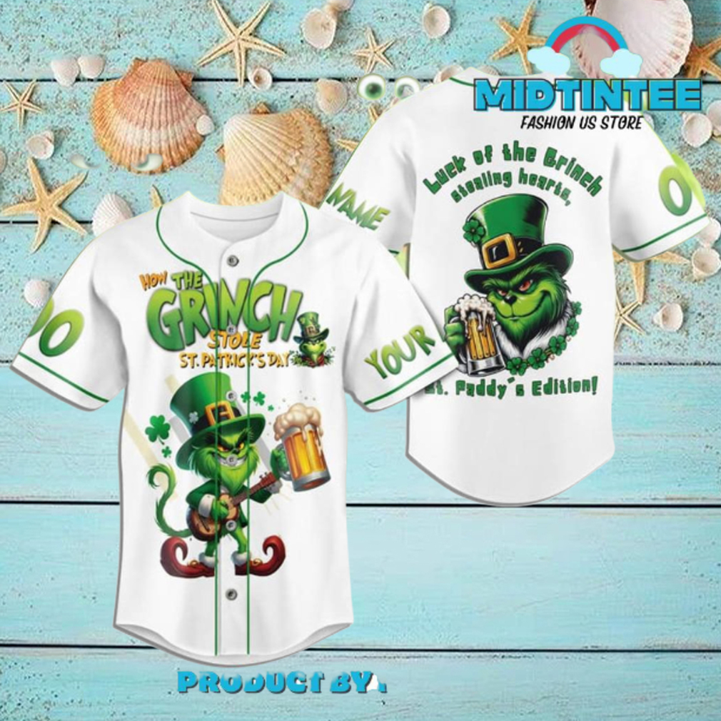 The Grinch Stole St Patrick’s Day Personalized Baseball Jersey The Grinch Stole St Patrick’s Day Personalized Baseball Jersey