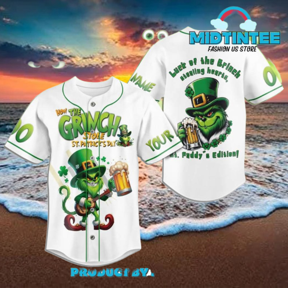 The Grinch Stole St Patrick’s Day Personalized Baseball Jersey The Grinch Stole St Patrick’s Day Personalized Baseball Jersey