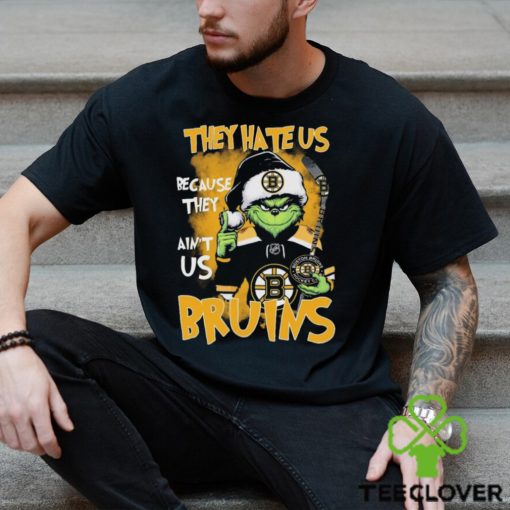 The Grinch They Hate Us Because Ain’t Us Boston Bruins Ice Hockey 2023 Christmas ShirtThe Grinch They Hate Us Because Ain’t Us Boston Bruins Ice Hockey 2023 Christmas Shirt