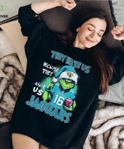 The Grinch Trevor Lawrence They Hate Us Because Ain’t Us Jacksonville Jaguars Christmas Shirt