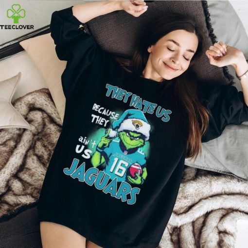 The Grinch Trevor Lawrence They Hate Us Because Ain’t Us Jacksonville Jaguars Christmas Shirt