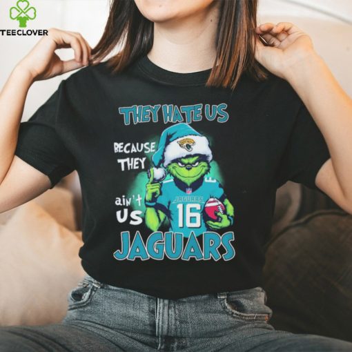 The Grinch Trevor Lawrence They Hate Us Because Ain’t Us Jacksonville Jaguars Christmas Shirt