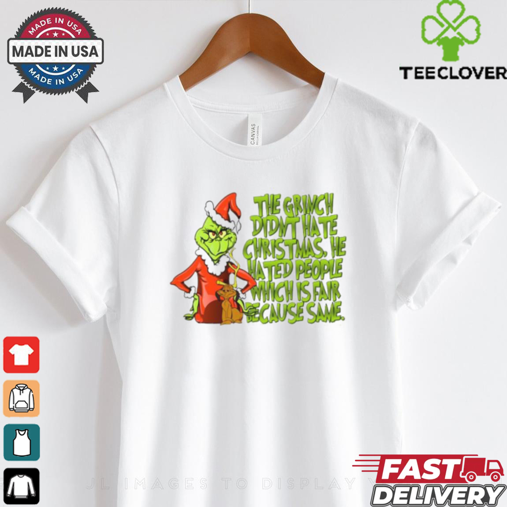 The Grinch didn’t hate Christmas he hated people 2024 sweatshirt The Grinch didn’t hate Christmas he hated people 2024 sweatshirt