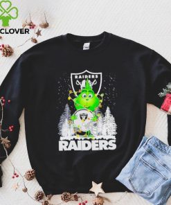 The Grinch hug Las Vegas Raiders helmet Christmas shirt