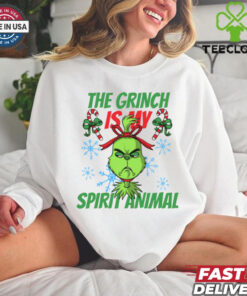 The Grinch is My Spirit Animal Merry Christmas shirt