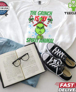 The Grinch is My Spirit Animal Merry Christmas shirt