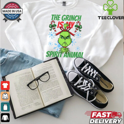The Grinch is My Spirit Animal Merry Christmas shirt