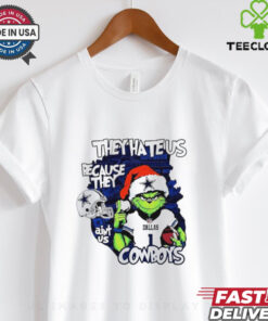 The Grinch they hate us because they ain’t us Cowboys helmet Christmas shirt