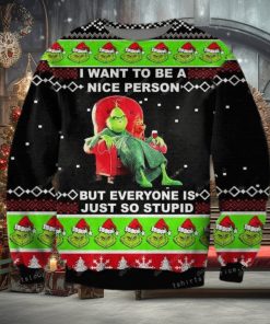 The Grinch – I Want To Be A Nice Person Christmas Ugly Sweater Party