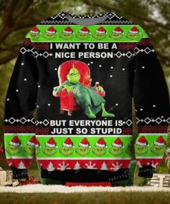 The Grinch – I Want To Be A Nice Person Christmas Ugly Sweater Party