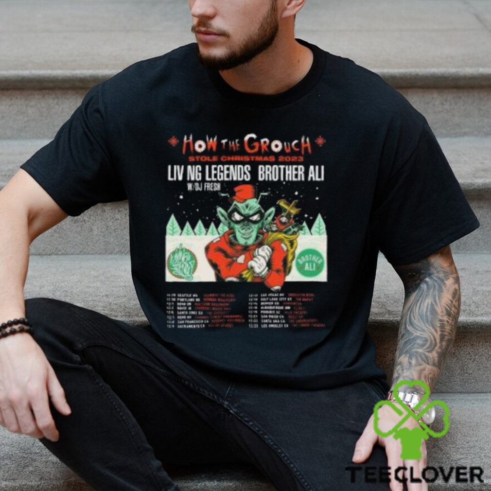 The Grouch Stole Xmas Tour 2023 Merch, The Grouch How The Grouch Stole Xmas Tour 2023 Shirt, Living Legends Brother Ali Tee, The Grouch 2023 Concert Shirt