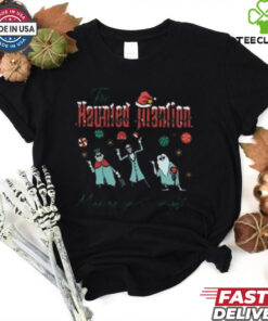 The Haunted Mansion Making Spirits Bright Hitchhiking Ghosts Christmas Shirt