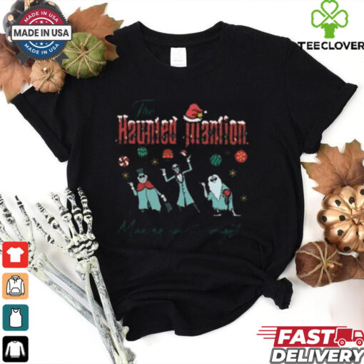 The Haunted Mansion Making Spirits Bright Hitchhiking Ghosts Christmas Shirt