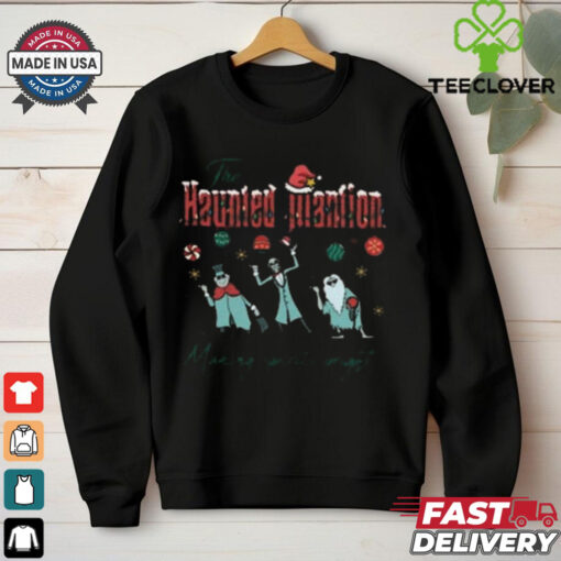 The Haunted Mansion Making Spirits Bright Hitchhiking Ghosts Christmas Shirt