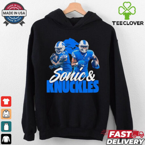 The Hedgehog and Knuckles Detroit Lions shirt