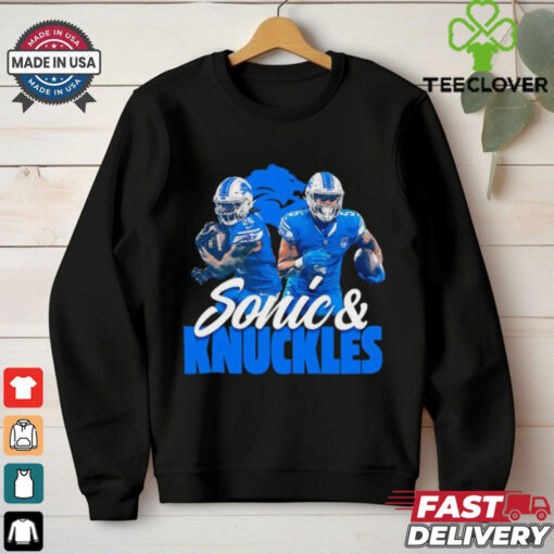 The Hedgehog and Knuckles Detroit Lions shirt