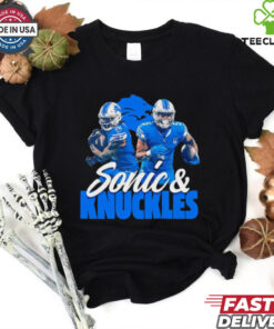 The Hedgehog and Knuckles Detroit Lions shirt