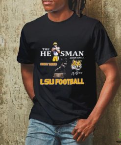 The Heisman Jayden Daniels LSU Tigers Football Signatures Shirt