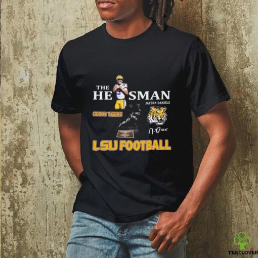 The Heisman Jayden Daniels LSU Tigers Football Signatures Shirt