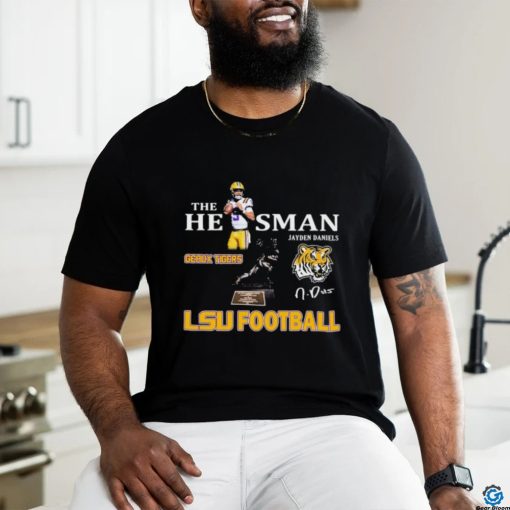 The Heisman Jayden Daniels LSU Tigers Football Signatures Shirt