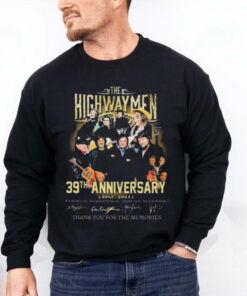 The Highwaymen 39th Anniversary Thank You For The Memories 1985 2024 Signatures hoodie, sweater, longsleeve, shirt v-neck, t-shirt