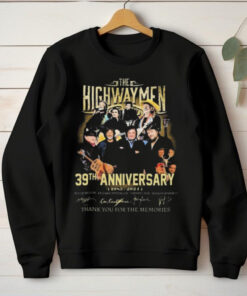 The Highwaymen 39th Anniversary Thank You For The Memories 1985 2024 Signatures hoodie, sweater, longsleeve, shirt v-neck, t-shirt