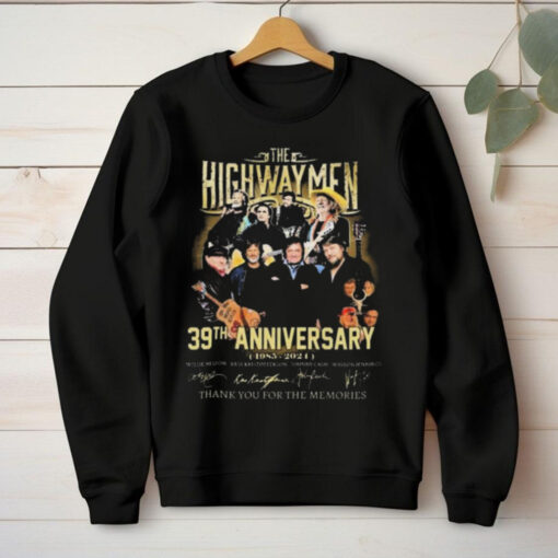 The Highwaymen 39th Anniversary Thank You For The Memories 1985 2024 Signatures hoodie, sweater, longsleeve, shirt v-neck, t-shirt