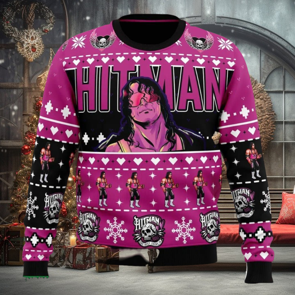The Hitman Bret Hart Wrestler Ugly Christmas Sweater Funny Gift Ideas Christmas The Hitman Bret Hart Wrestler Ugly Christmas Sweater Funny Gift Ideas Christmas