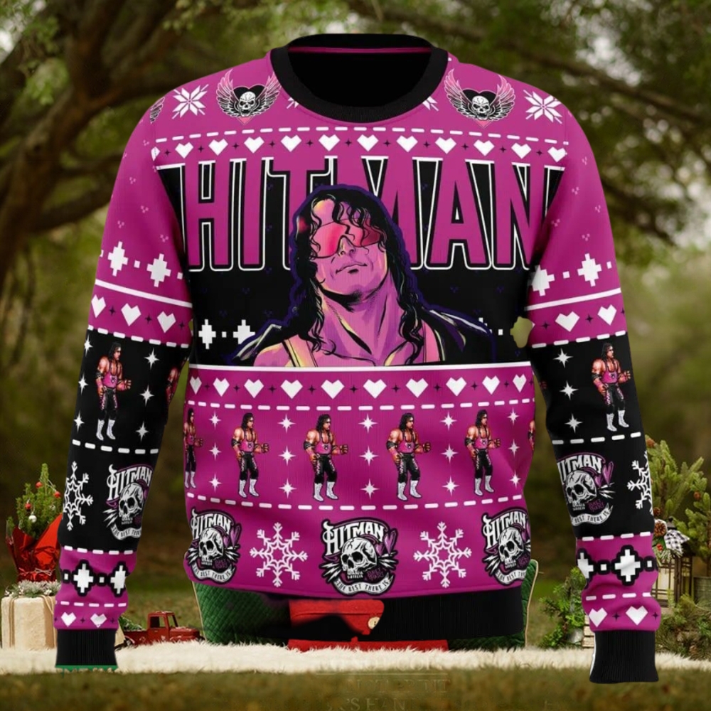 The Hitman Bret Hart Wrestler Ugly Christmas Sweater Funny Gift Ideas Christmas The Hitman Bret Hart Wrestler Ugly Christmas Sweater Funny Gift Ideas Christmas