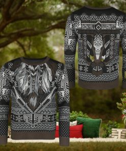 The Hobbit Bifur Iron Hill Dwarves Snowflake Pattern Holiday Ugly Christmas Sweater