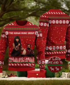 The Human Music Group Quotes Famous Horror Movie Ugly Christmas Sweater Gift For Men Women