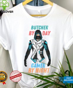 The Iconic Design Butcher By Day Gamer By Night Funny Gaming Unisex T Shirt