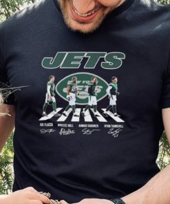 The Jets Joe Flacco Breece Hall Ahmad Gardner And Ryan Tannehill Abbey Road Signatures Shirt