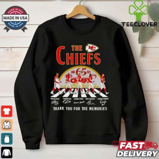 The Kansas City Chiefs 1960 2025 Travis Kelce Rashee Rice Carson Steele Isiah Pacheco Patrick Mahomes Abbey Road signatures shirt