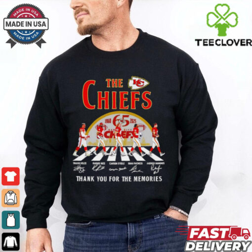 The Kansas City Chiefs 1960 2025 Travis Kelce Rashee Rice Carson Steele Isiah Pacheco Patrick Mahomes Abbey Road signatures shirt