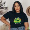 Official Alien santa ufo paranormal funny Christmas graphic T shirt
