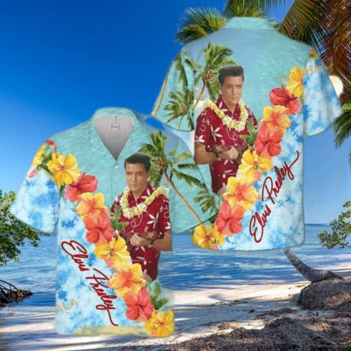 The King Elvis Presley Hawaiian Shirt Hibiscus Flowers Pattern All Over Print