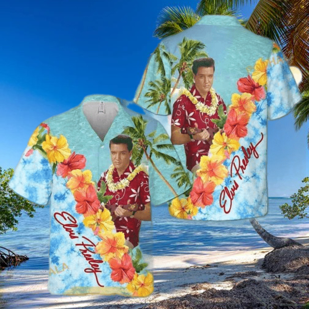 The King Elvis Presley Hawaiian Shirt Hibiscus Flowers Pattern All Over Print The King Elvis Presley Hawaiian Shirt Hibiscus Flowers Pattern All Over Print