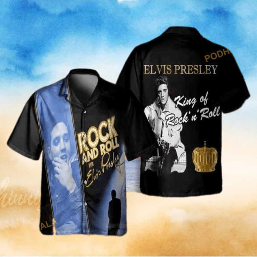 The King Of Rock And Roll Elvis Presley Hawaiian Shirt Gift For Rock Lovers The King Of Rock And Roll Elvis Presley Hawaiian Shirt Gift For Rock Lovers