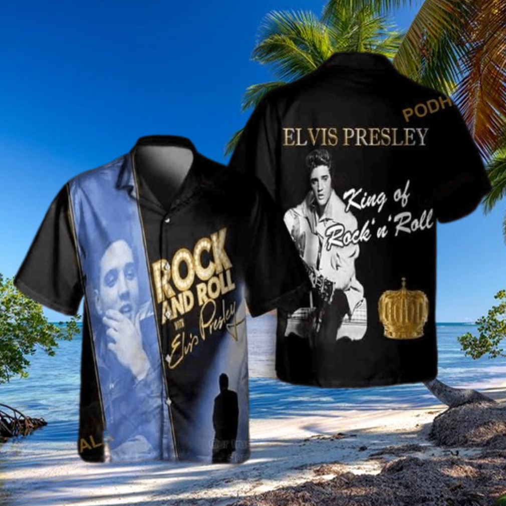 The King Of Rock And Roll Elvis Presley Hawaiian Shirt Gift For Rock Lovers The King Of Rock And Roll Elvis Presley Hawaiian Shirt Gift For Rock Lovers