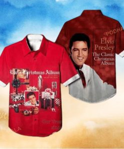 The King Of Rock And Roll Elvis Presley Hawaiian Shirt The Classic Christmas Album