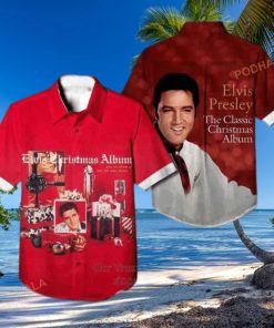 The King Of Rock And Roll Elvis Presley Hawaiian Shirt The Classic Christmas Album